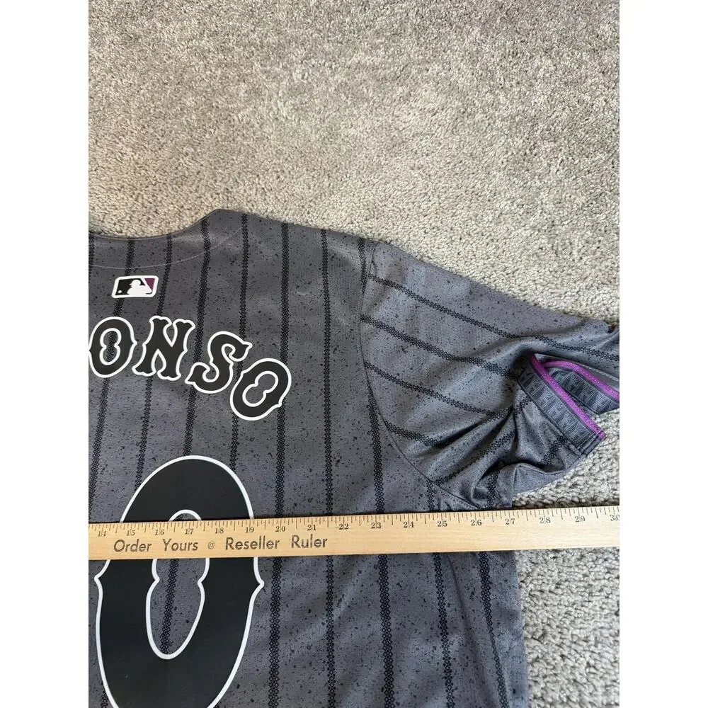 New York Mets Jersey Mens 2XL Gray MLB Baseball Nike Pete Alonso City Connect